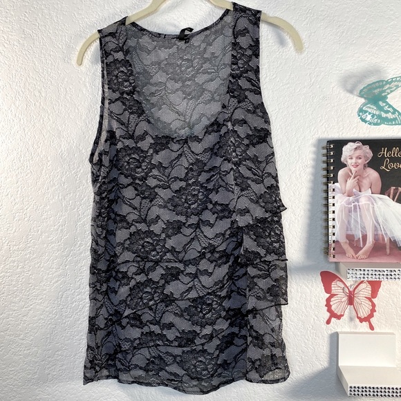 Maurices Lace look layers on the front sheer